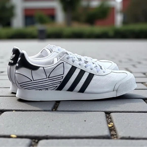 Adidas Originals Samoa Trefoil White & Black Sneakers – Men’s Size 12 - Picture 1 of 6